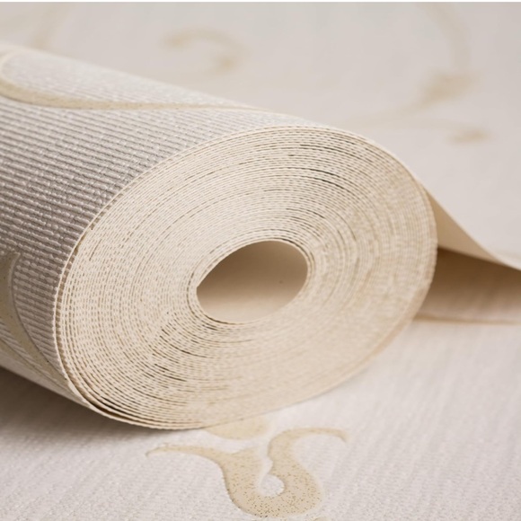 NWT* Graham & Brown 20-727 Athena Wallpaper, White/Gold - Picture 3 of 8